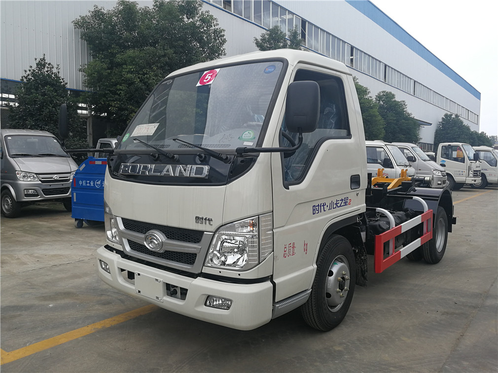 福田小卡(4方)車(chē)廂可卸式垃圾車(chē)