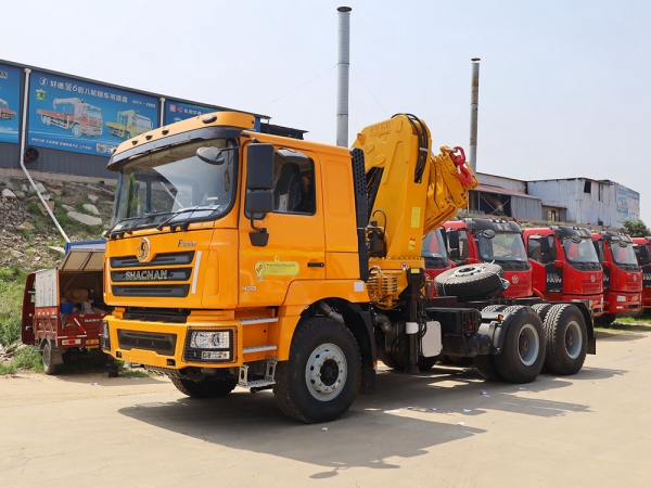 陜汽德龍F(tuán)3000牽引頭20噸折臂隨車吊